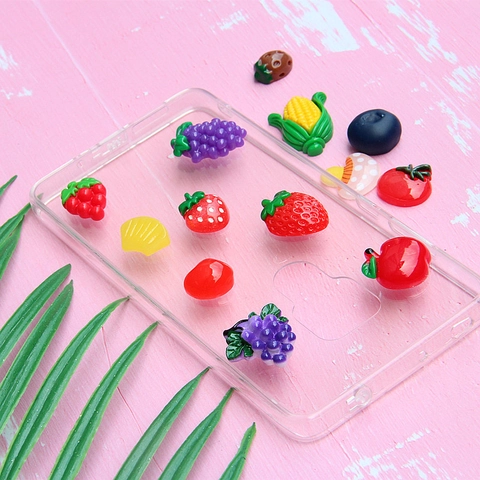 DIY Fruit Vegetable Resin Accessories Flatback Simulation Mini For Jewelry Making Phone Case Decor Scrapbooking