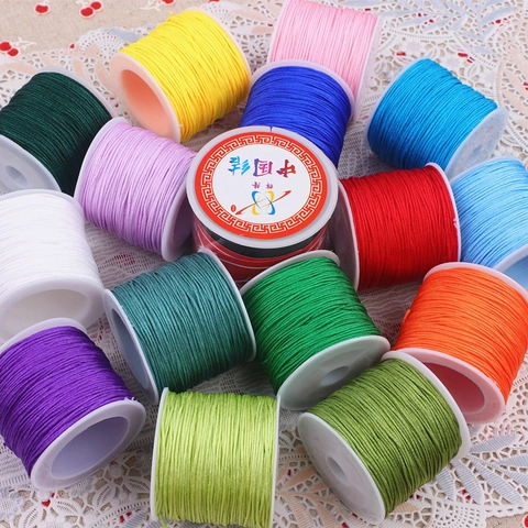 Nylon Cord Thread For DIY Jewelry Making Taiwan Jade Cord For Chinese Knot Bracelet Necklace Braiding Spool Colorful