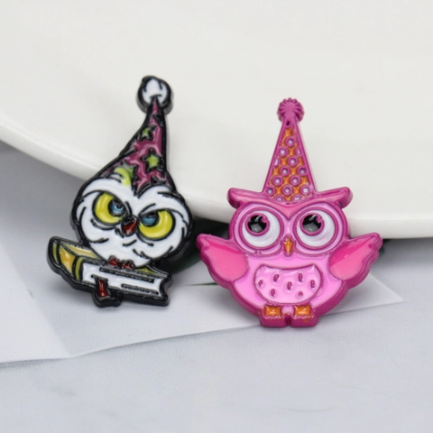 Süße Cartoon Eule Emaille Brosche Pin Set Zinklegierung Tier Tropföl Reversnadeln Für Kleidung Rucksack Zubehör Unisex Schmuck Geschenk
