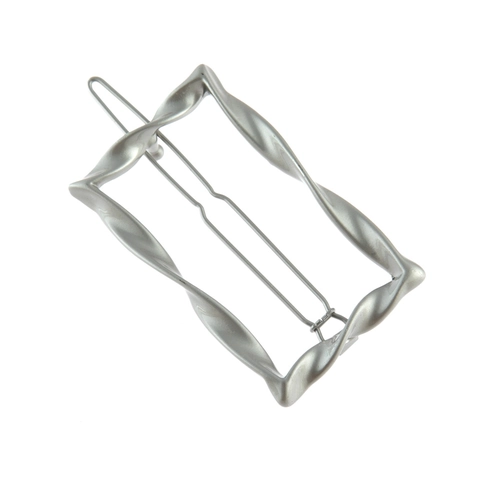 Molletta Per Capelli In Lega Di Metallo Torta Geometrica Rettangolo Trama Ondulata Fermaglio Per Capelli Moda Per Donne