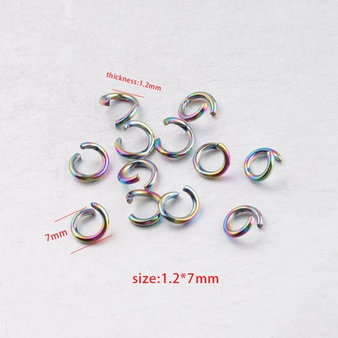 Argollas Abiertas De Acero Inoxidable Coloridas Oro Negro Conectores Circulares Para Manualidades De Joyería DIY