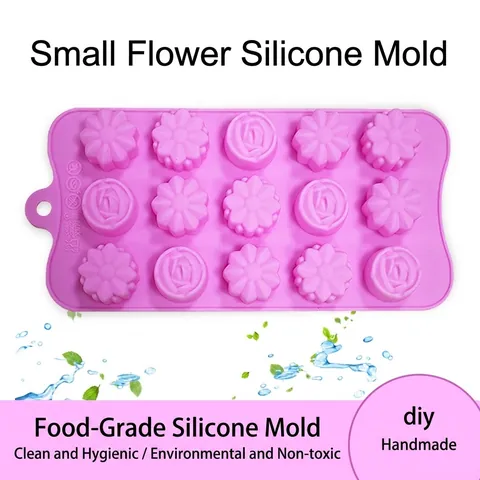 Flower Rose Silicone Mold For Chocolate Candy Ice Cube DIY Baking Tray Food Grade Heat Resistant Flexible