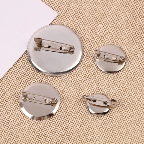 Base Per Spilla Tonda In Metallo Spille Argento Lega Disco Piatto Distintivo Fai Da Te Creazione Gioielli Accessori