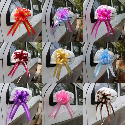 Dekorative Bandschleife Doppelfarbe Kugelform Für Hochzeitsauto Dekoration Geschenkverpackung Wasserdichter Kunststoff