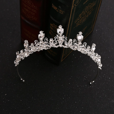 Rhinestone Crown Tiara Alloy Crystal Hairband For Girls Birthday Wedding Party Queen Princess Hair Accessories