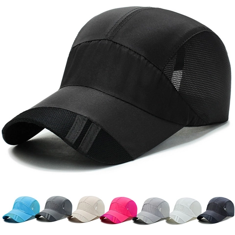 Gorra De Béisbol De Malla De Secado Rápido Unisex Sombrero De Sol Transpirable Ajustable Para Deportes Al Aire Libre