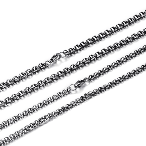 Collana A Catena Da Uomo In Acciaio Inossidabile Vintage Punk Industriale Retro Nero Ossidato O Catena A Croce