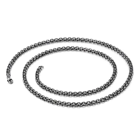 Collana A Catena Da Uomo In Acciaio Inossidabile Vintage Punk Industriale Retro Nero Ossidato O Catena A Croce