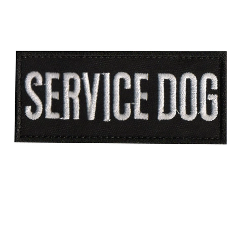 Service Dog Embroidery Patches Hook And Loop Tactical Working Dog Labels For Pet Harness Vest Bags Backpacks Clothing