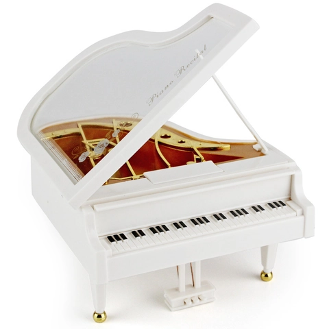 Carillon Vintage Modello Miniatura Retrò Grammofono Pianoforte Decorazione Scrivania Stile Antico Scatola Portagioie Musicale Regalo
