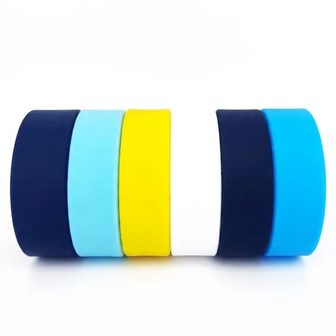 Sports Silicone Wristband Solid Color Flexible Soft Rubber Wrist Band Accessory For Men Women Fitness Outdoor Activity