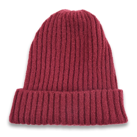 Ribbed Knit Beanie Hat Solid Color Warm Winter Folded Cuff Skull Cap For Men And Women