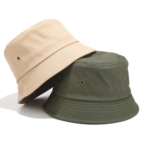 Sombrero De Pescador Minimalista De Color Sólido Algodón Transpirable Protección Solar Al Aire Libre Plegable Unisex