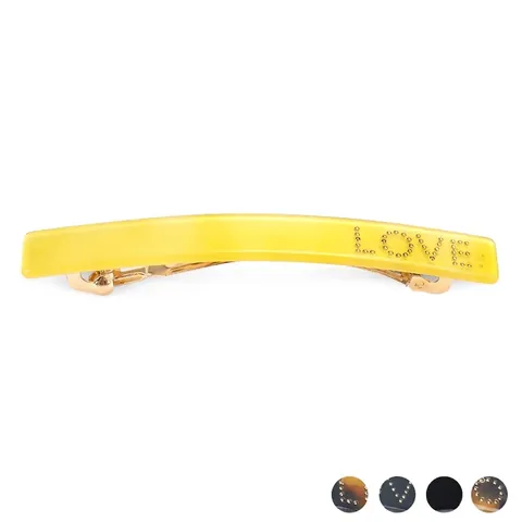 Elegante Acetaat Haarclip Met Metalen Letters Kralen Strass HELLO LOVE Woord Veerclip Mode Haaraccessoire Voor Dames