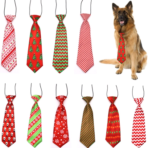 Cravate De Noël Pour Grands Chiens Sangle Élastique Réglable Motif Bonhomme De Neige Flocon De Neige Accessoire Festif