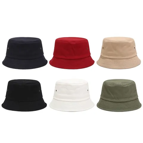 Sombrero De Pescador Minimalista De Color Sólido Algodón Transpirable Protección Solar Al Aire Libre Plegable Unisex