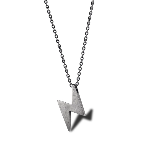 Vintage Bliksemschicht Hanger Ketting Roestvrij Staal Hip Hop Punk Stijl Voor Mannen En Vrouwen