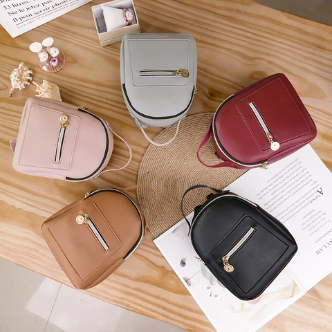 Dames Mini Rugzak PU Leer Mode Schoudertas Voor Telefoon Koreaanse Stijl Multi Pocket Casual Handtas Voor Meisjes