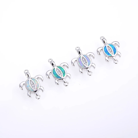 Turtle Bracelet And DIY Connector Copper Opal Zircon Animal Adjustable Bolo Chain Jewelry For Women