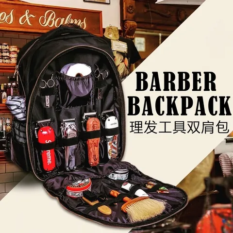 Professional Barber Backpack Hairdressing Tool Storage Bag Large Capacity Ballistic Nylon Organizer For Hair Stylist Travel