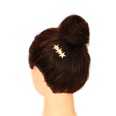Minimalistischer Geometrischer Haarclip Aus Zinklegierung Mattgold Herz Stern Dreieck Rund Haarnadel Für Damen Mädchen