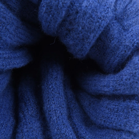 Gorro De Punto Trenzado Lana Color Solido Invierno Calido Dobladillo Casual Unisex Adulto Elastico Termico