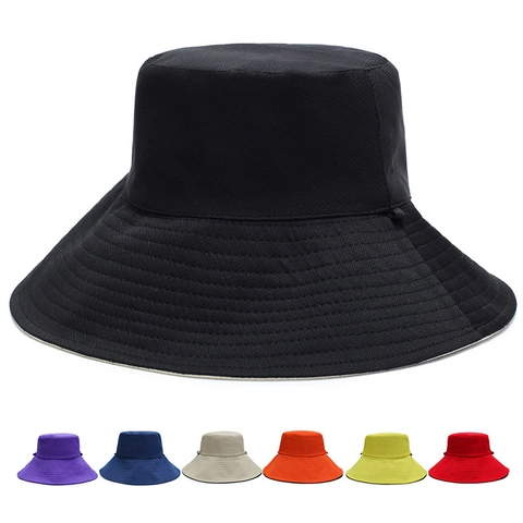 Zonnehoed Vissershoed Met Brede Rand Omkeerbaar Met Verstelbaar Winddicht Touw UV-Bescherming Ademend Polyester Outdoor Voor Dames