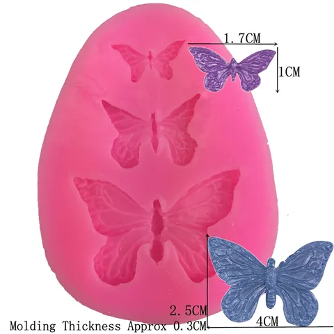 Vlinder Siliconen Vorm Voor Fondant Taart Decoratie Bakken Tool DIY Chocolade Snoep Klei Roze