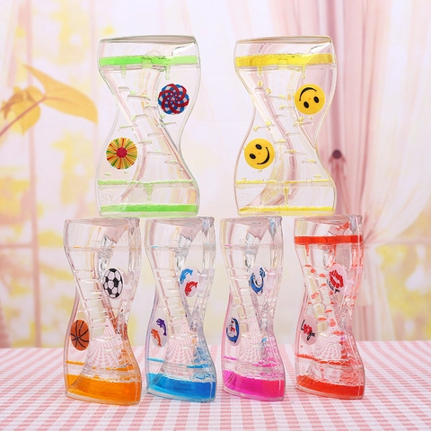 Vloeibare Beweging Timer Zandloper Acryl Draaiend Windmolen Stressverlichting Sensorisch Speelgoed Bureau Decoratie Cadeau