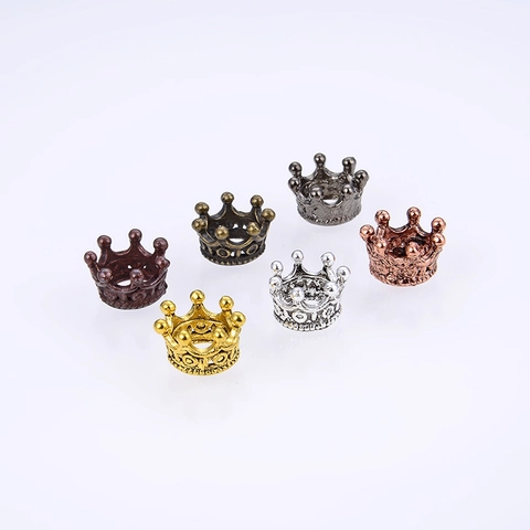 Dijes de Cabeza de Animal de Aleación de Zinc Vintage Accesorios para Creación de Joyas DIY Cuentas de Metal Retro León Lobo Leopardo Corona