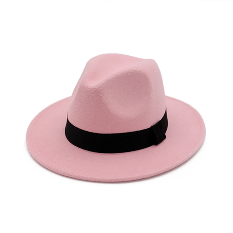 Klassischer Unisex Wide Brim Fedora Hut Vintage Britischer Stil Polyester Filz Jazz Hut Mit Schwarzem Band Herbst Winter Outdoor Accessoire