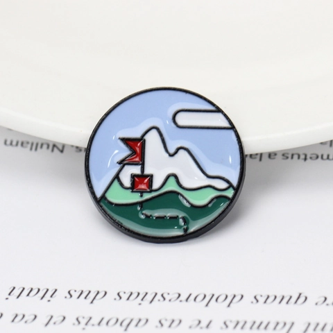 Cartoon Emaille Brosche Pin Set Legierung Kaktus Berg Zelt Auto Pins Für Outdoor Wandern Rucksack Zubehör Persönlichkeit Schmuck
