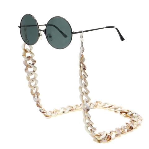 Retro Acrylic Resin Glasses Chain Anti-Slip Eyeglass Lanyard For Women Fashion Marble Tortoise Shell Texture Holder