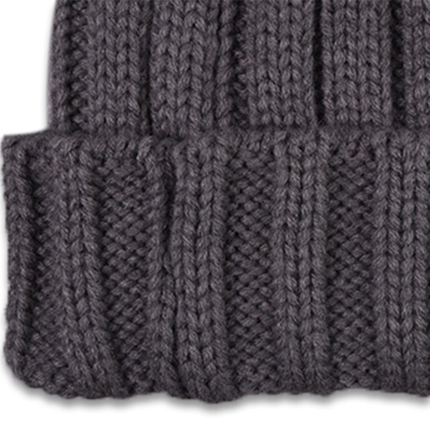 Kids Knitted Beanie Soft Wool Warm Winter Solid Color Ribbed Cuff Hat For Boys Girls