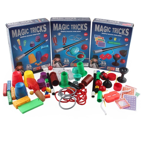 Kit Trucchi Di Magia Giocattoli Educativi Per Bambini Accessori Per Spettacolo Bacchetta Magica Coppe Carte Manuale