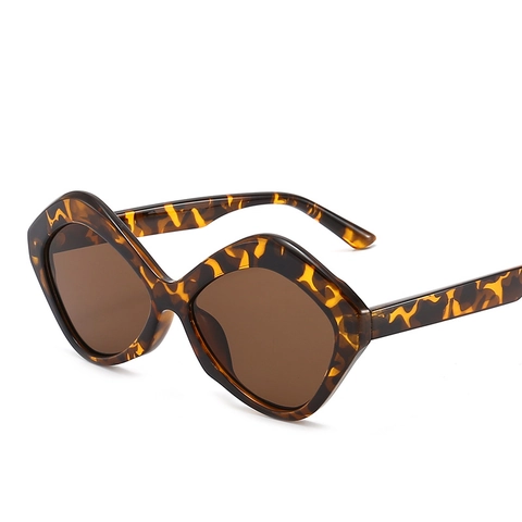 Irreguläre Geometrische Diamant Sonnenbrille UV400 Schutz Vintage Mode Großer Rahmen Für Damen Herren Kunststoff Brillen