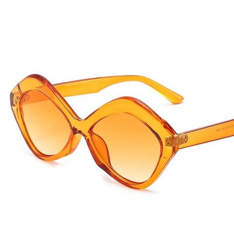 Irreguläre Geometrische Diamant Sonnenbrille UV400 Schutz Vintage Mode Großer Rahmen Für Damen Herren Kunststoff Brillen