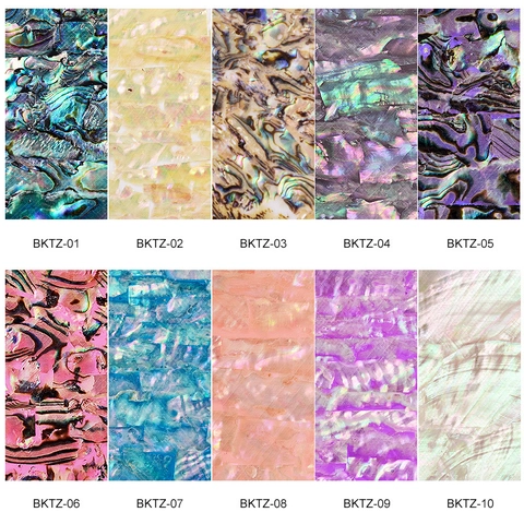 Iridescent Natural Shell Nail Art Stickers Ultra Thin Adhesive 3D Abalone Mother Of Artificial Pearl Decoration For DIY Manicure