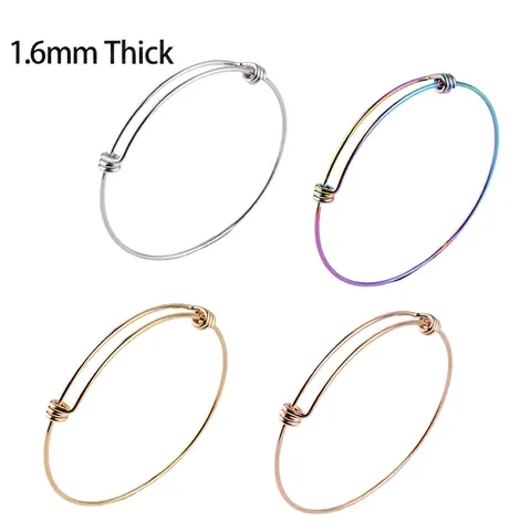 Brazalete De Bobina Ajustable 304 Acero Inoxidable Pulido Minimalista Joyería De Moda Pulsera Para Mujeres Hombres