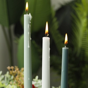 Nordic Morandi Taper Scented Candles Gradient Color Smokeless Paraffin Wax Long Candles For Wedding Banquet Home Decor Gift