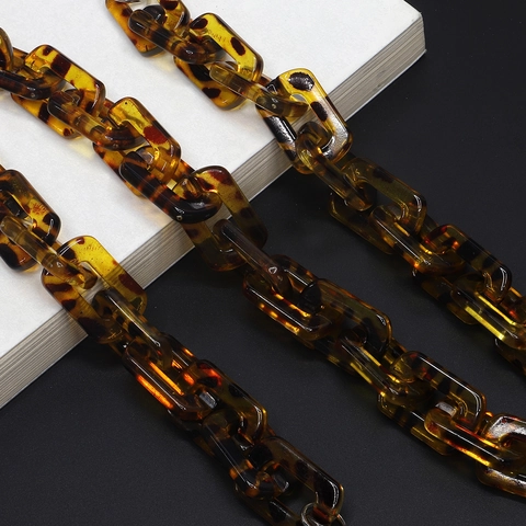 Round Sunglasses And Acrylic Glasses Chain Tortoiseshell Chunky Link Eyeglass Strap Anti-Slip Lanyard Fashion Accessory Women