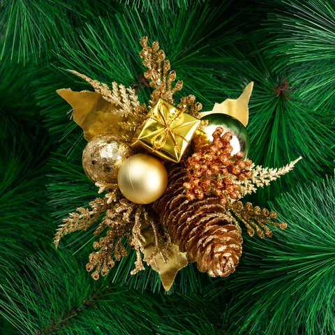 Rami Artificiali Per Albero Di Natale Pigne Foglie Glitterate Spray Di Bacche Decorazioni Floreali Natalizie Ornamenti