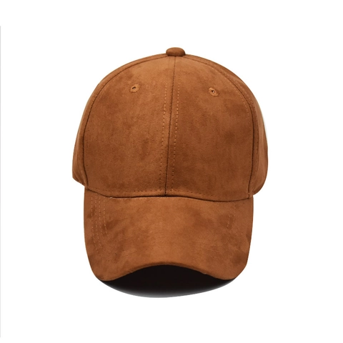 Gorra De Béisbol De Gamuza Vintage Color Sólido Hebilla De Metal Ajustable Ala Curva Sombrero Para El Sol Casual