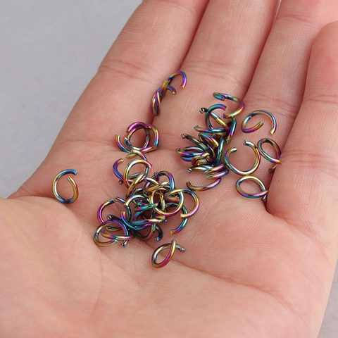 Anillas Abiertas De Acero Inoxidable Para Hacer Joyas Conectores Redondos DIY