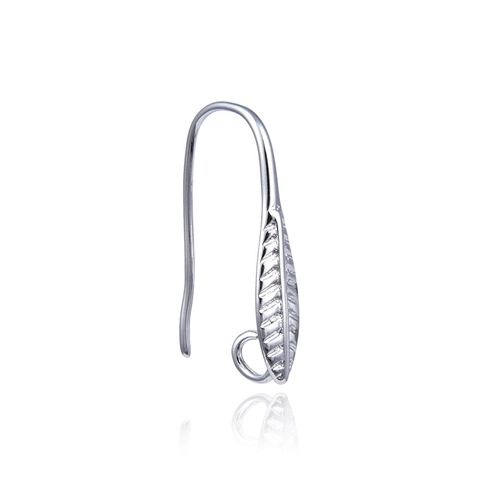 DIY Earring Hooks Jewelry Making Accessories Copper Electroplated Gold Silver Rose Gold U Shape Spiral Leaf Earring Findings For Women