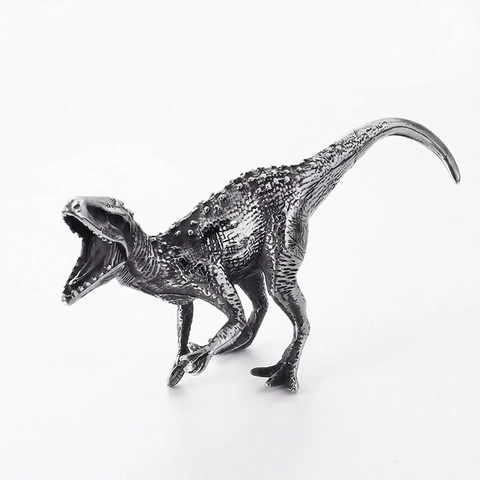 Modello Di Dinosauro In Acciaio Inossidabile Decorazione Da Scrivania In Metallo Realistico Statuetta Di Animale Da Collezione