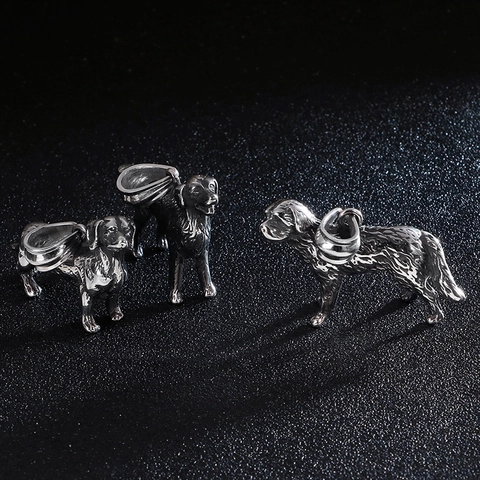 Dog Pendant Necklace 316L Stainless Steel Retro Animal Shape Punk Style Jewelry Gift For Men