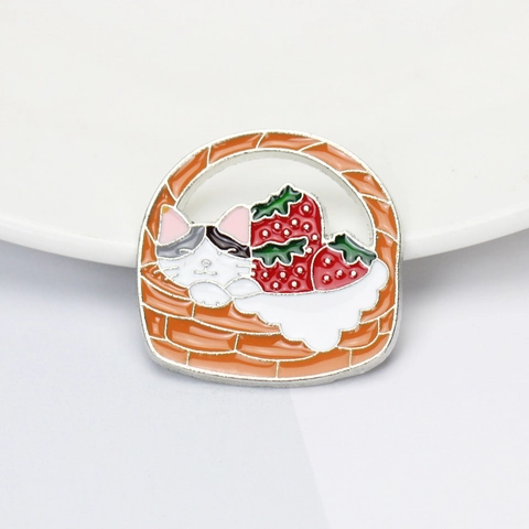 Simpatica Spilla in Smalto a Forma di Gatto Cartoon Harajuku Giapponese in Lega Spilla Kitty per Decorazione Zaino Abbigliamento Gioielli Unisex