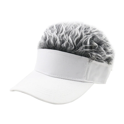 Gorra De Béisbol De Novedad Con Peluca Rendimiento Creativo Sombrero De Pelo Divertido Visera Ajustable Para Golf