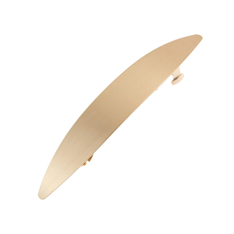 Pinza Para El Pelo De Metal Diseño Curvado Delgado Puntiagudo Acabado Cepillado Accesorio Minimalista Para Mujer